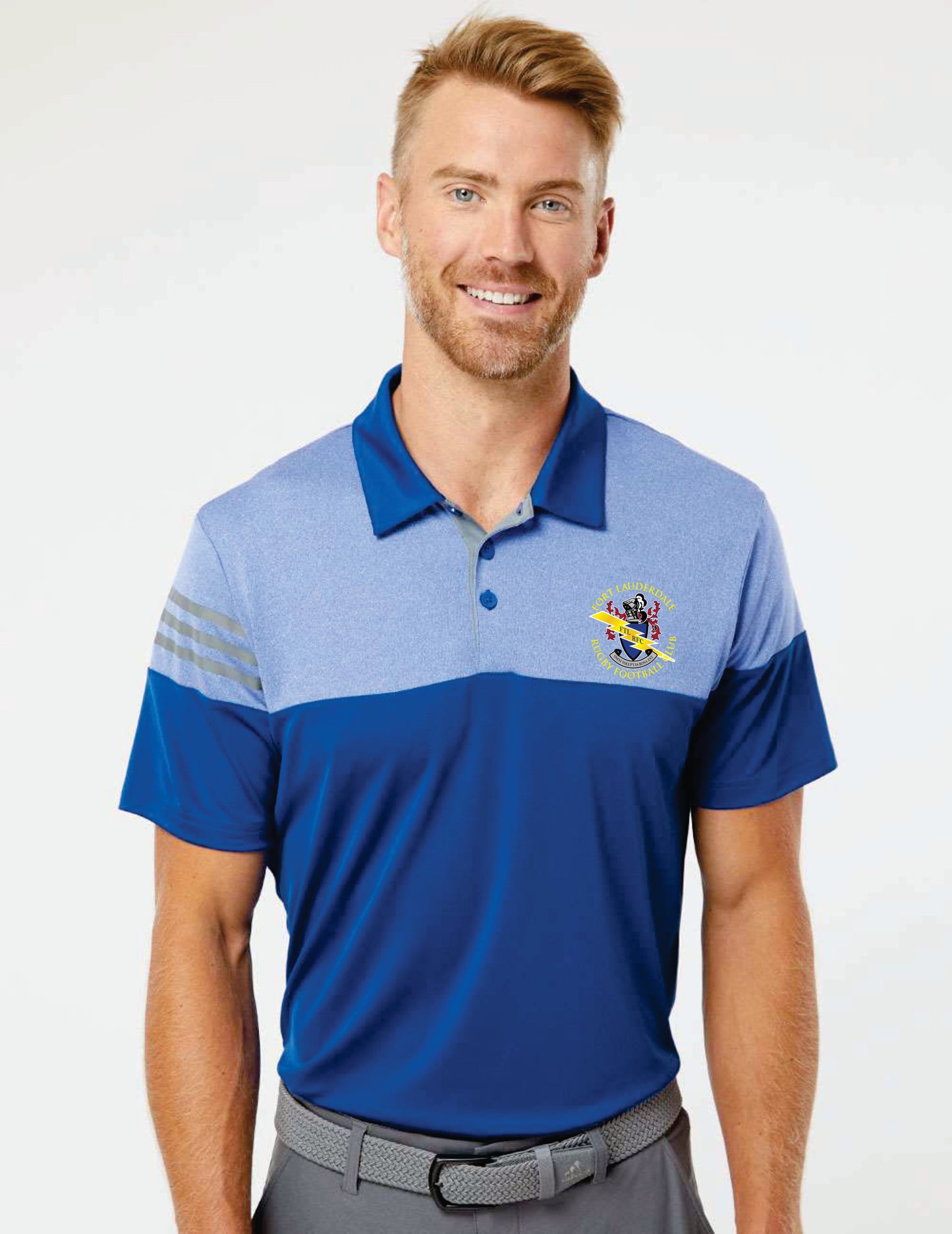 Adidas - Heathered 3-Stripes Polo